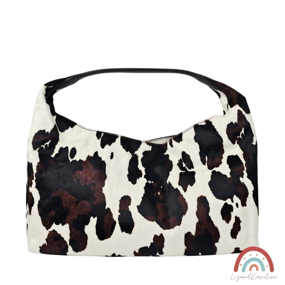 New! Madewell The Mylie Shoulder Bag in Leather Calf Hair Cow Print - Picture 4 of 16